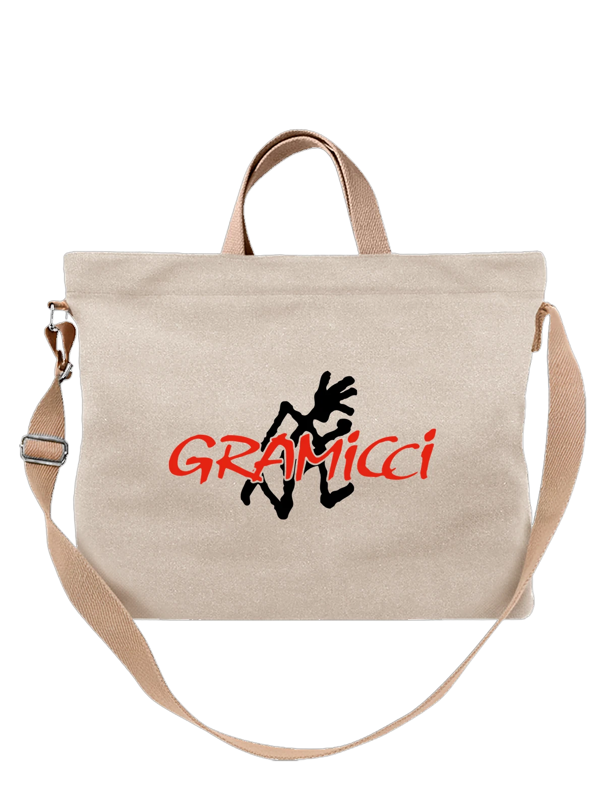 Сумка Gramicci белая с принтом — удобные брюки — Белая, фото 1