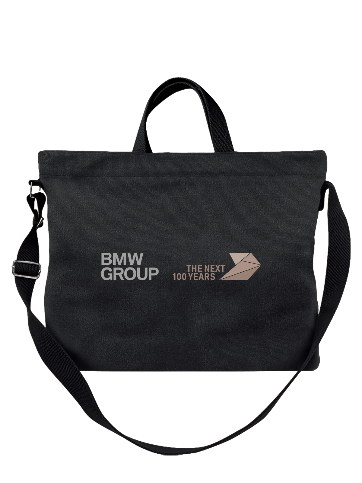 Сумка BMW чёрная с принтом — будущее автомобильной компании — Чёрная, фото 1