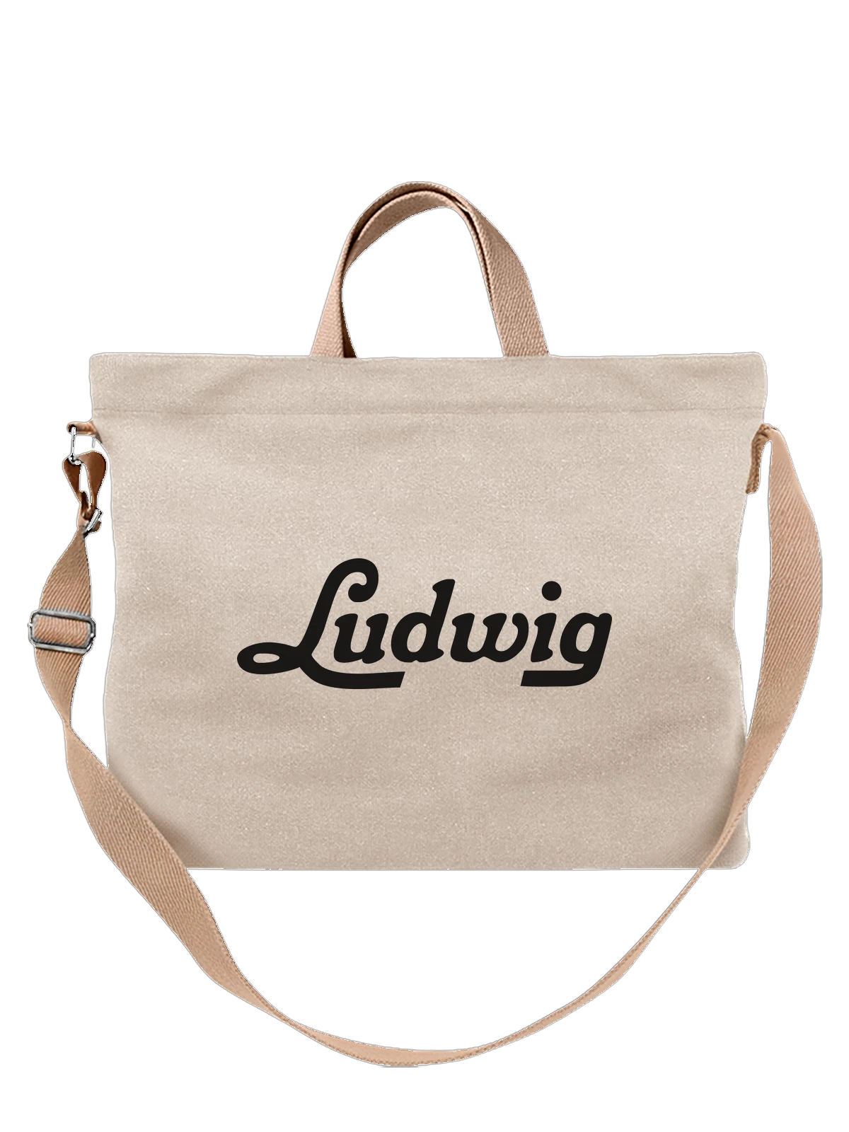Сумка Ludwig белая с принтом — принт для меломана — Белая, фото 1
