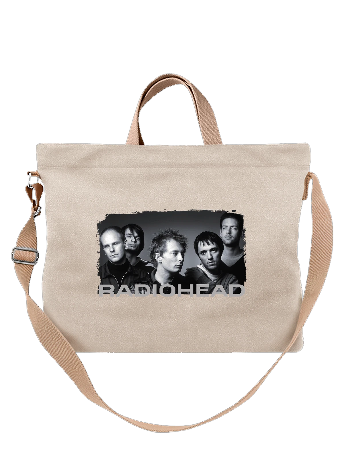 Сумка с Radiohead Радиохед белая с принтом — футболка подростку — Белая, фото 1