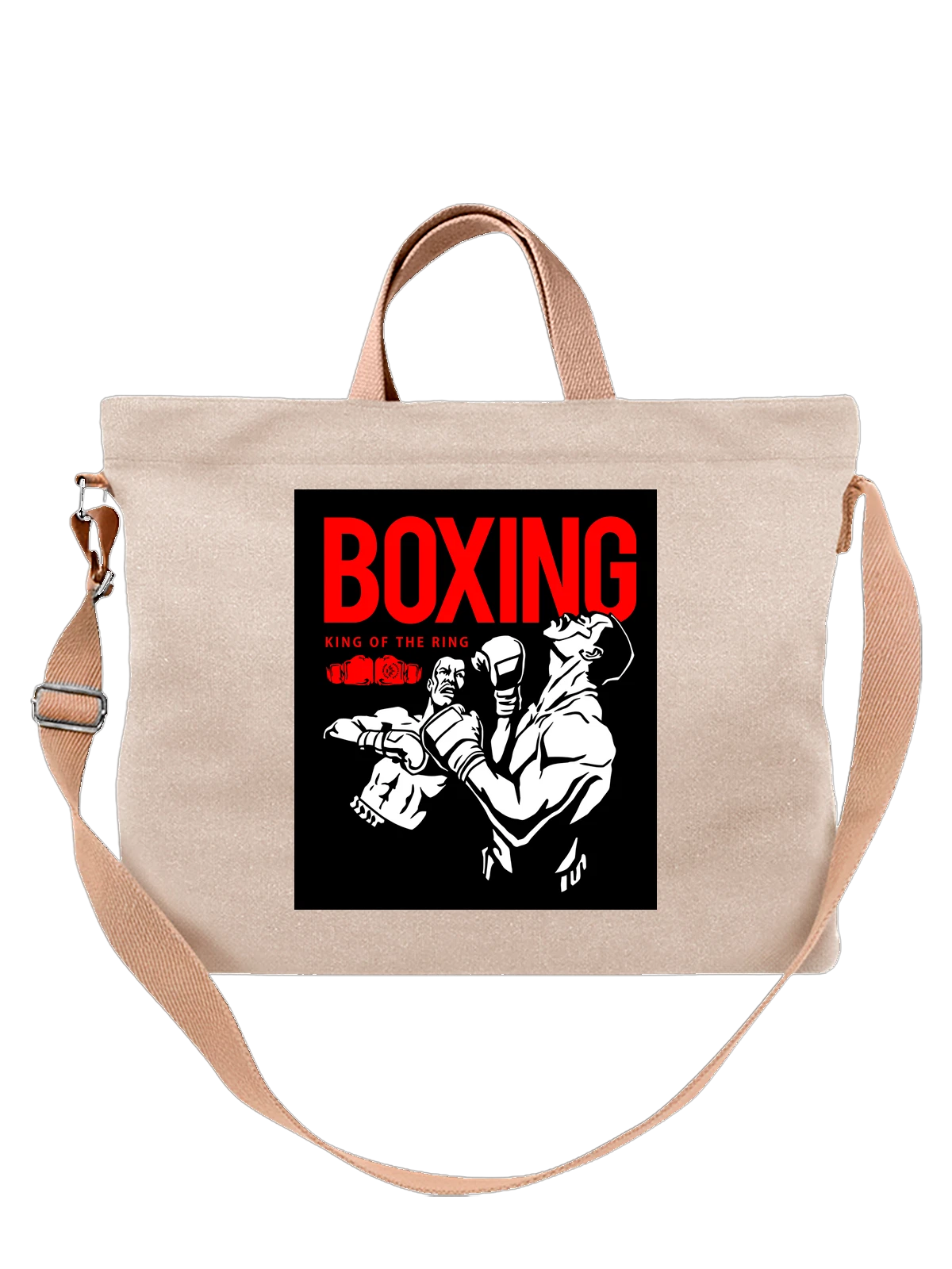 Сумка с боксерами boxing белая с принтом — футболка подростку — Белая, фото 1