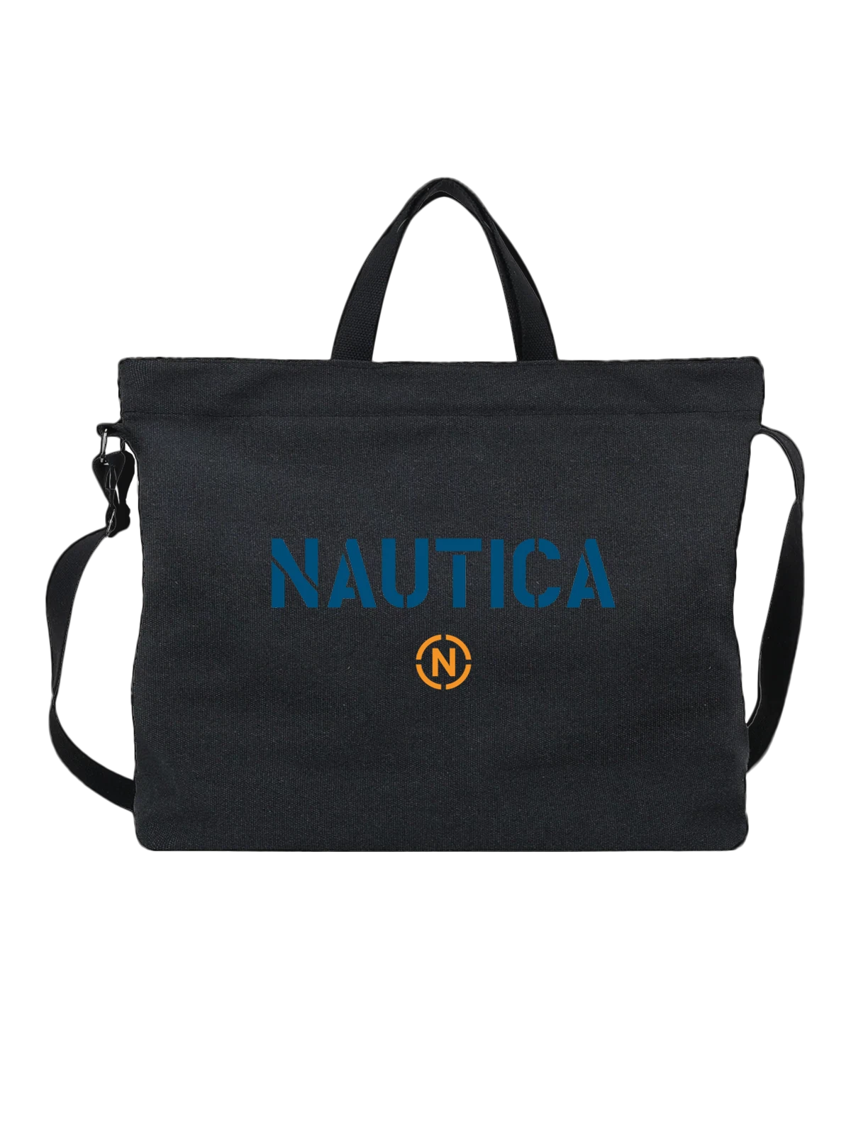 Сумка Nautica чёрная с принтом — яхты и парусный спорт — Чёрная, фото 1