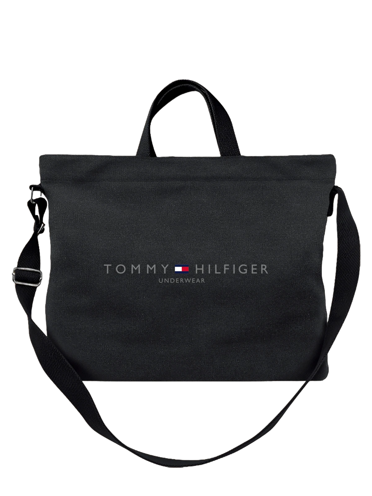 Сумка Tommy Hilfiger чёрная с принтом — разреженные буквы — Чёрная, фото 1