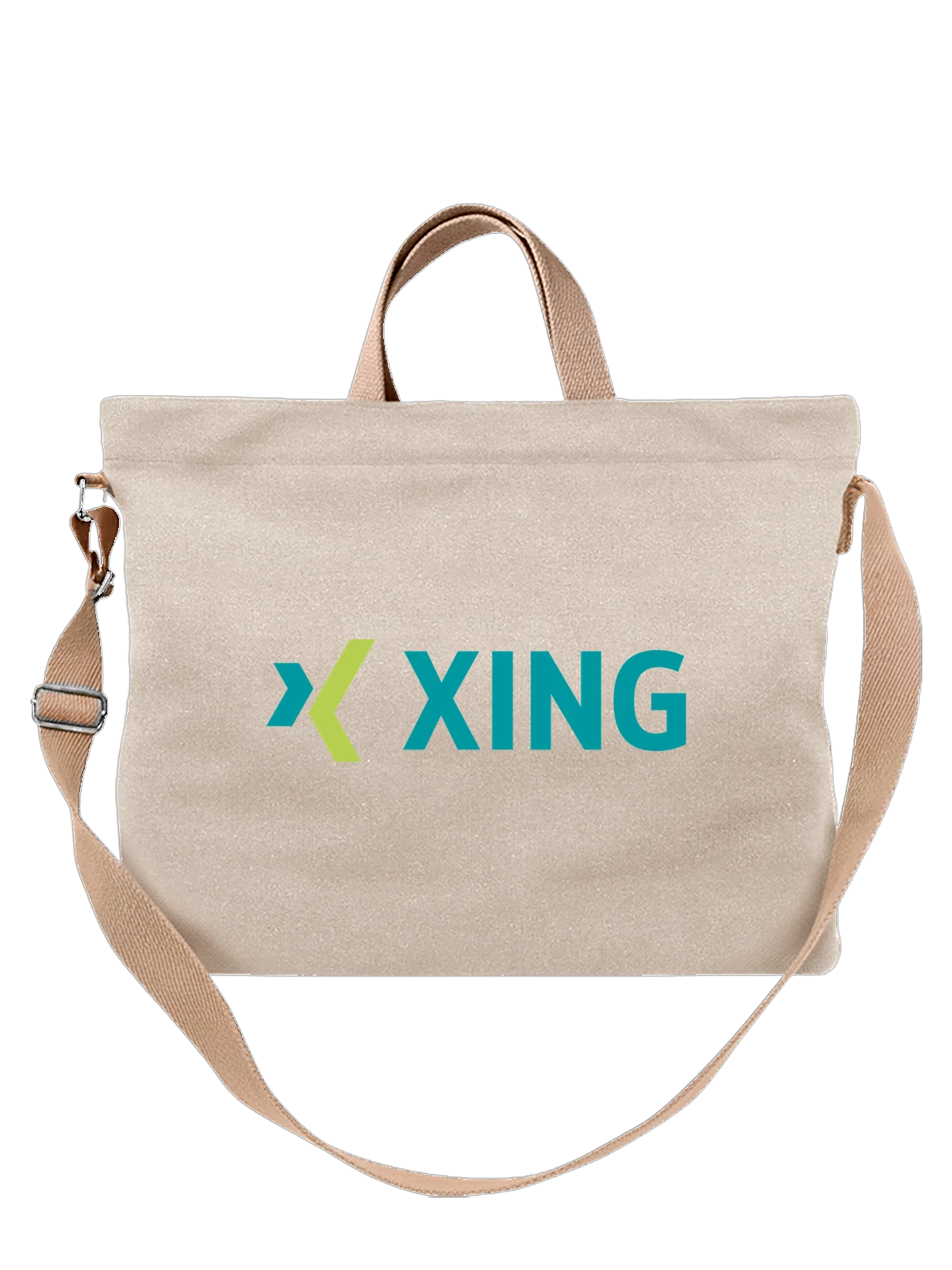 Сумка Xing белая с принтом — современная айдентика — Белая, фото 1