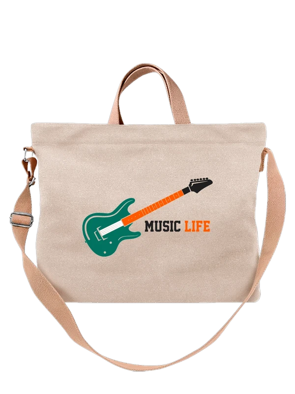 Сумка с гитарой music life — Белая, фото 1