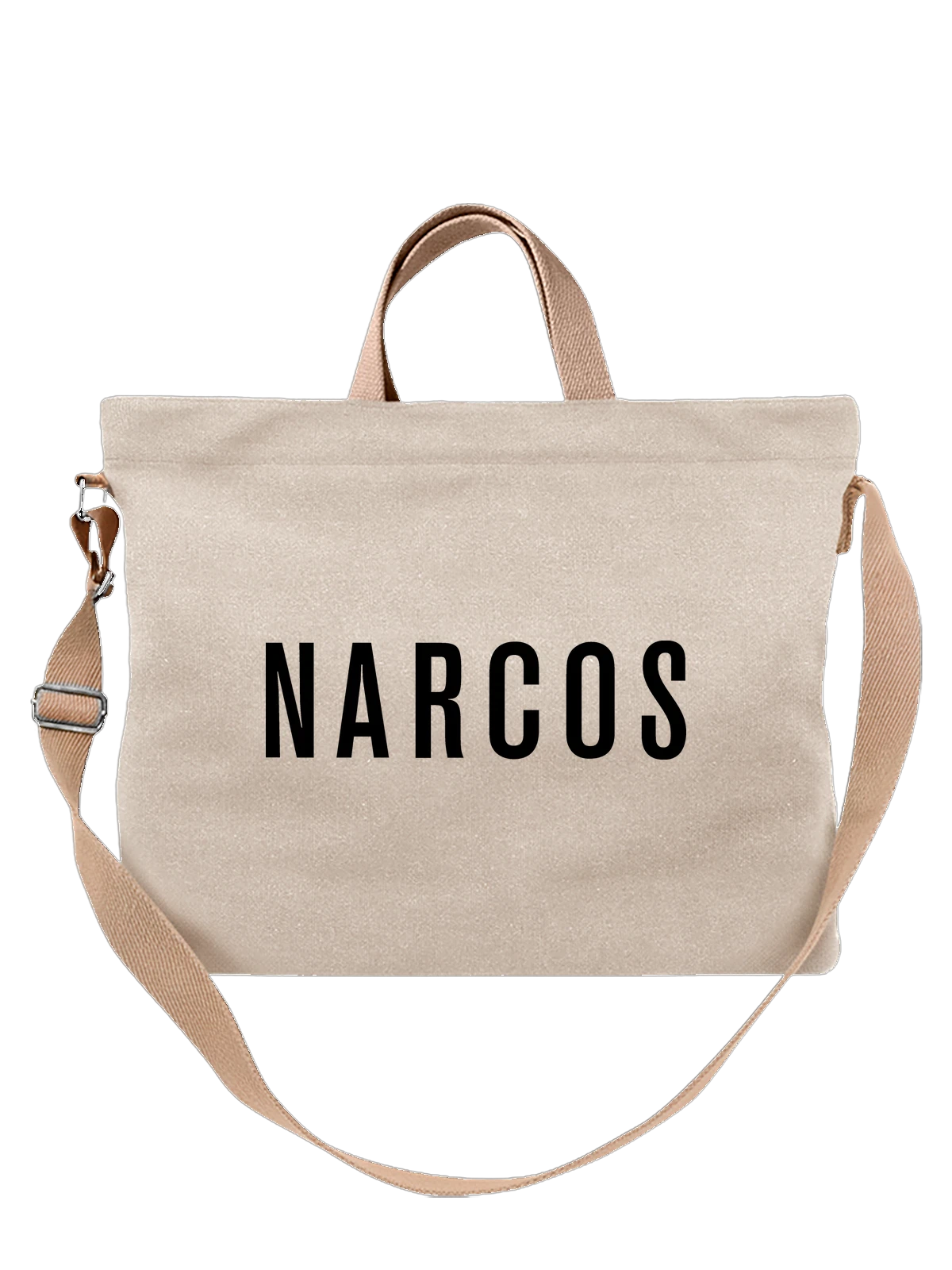 Сумка Narcos белая с принтом — современная айдентика — Белая, фото 1