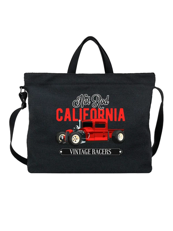 Сумка ретро автомобиль hot rod california — Чёрная, фото 1