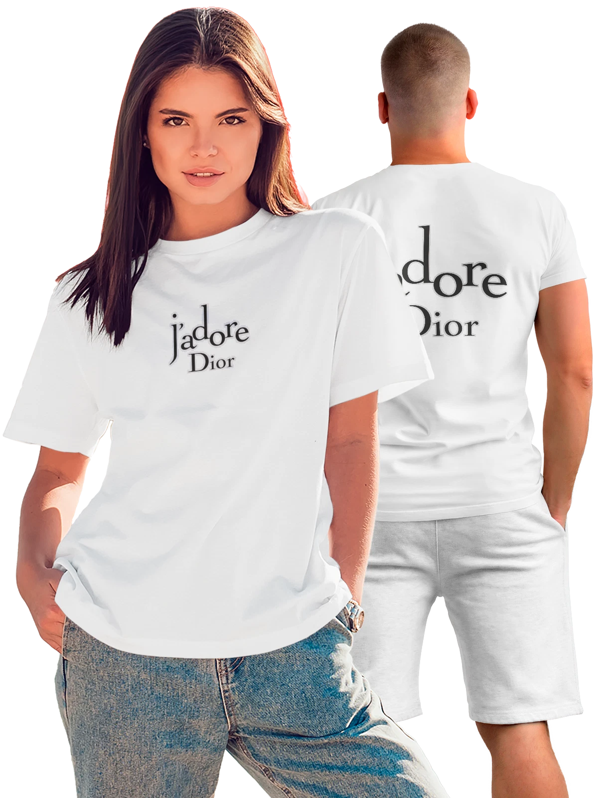 Футболка Dior белая с принтом на спине — элегантная типографика — Белая, фото 1