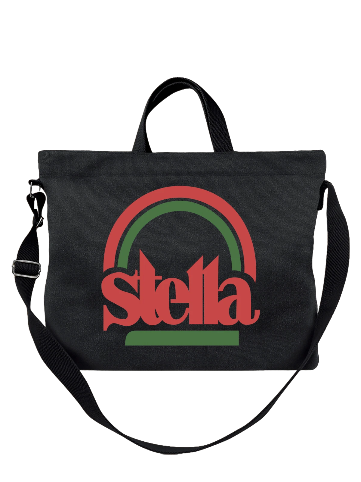 Сумка Stella чёрная с принтом — принт для бармена — Чёрная, фото 1