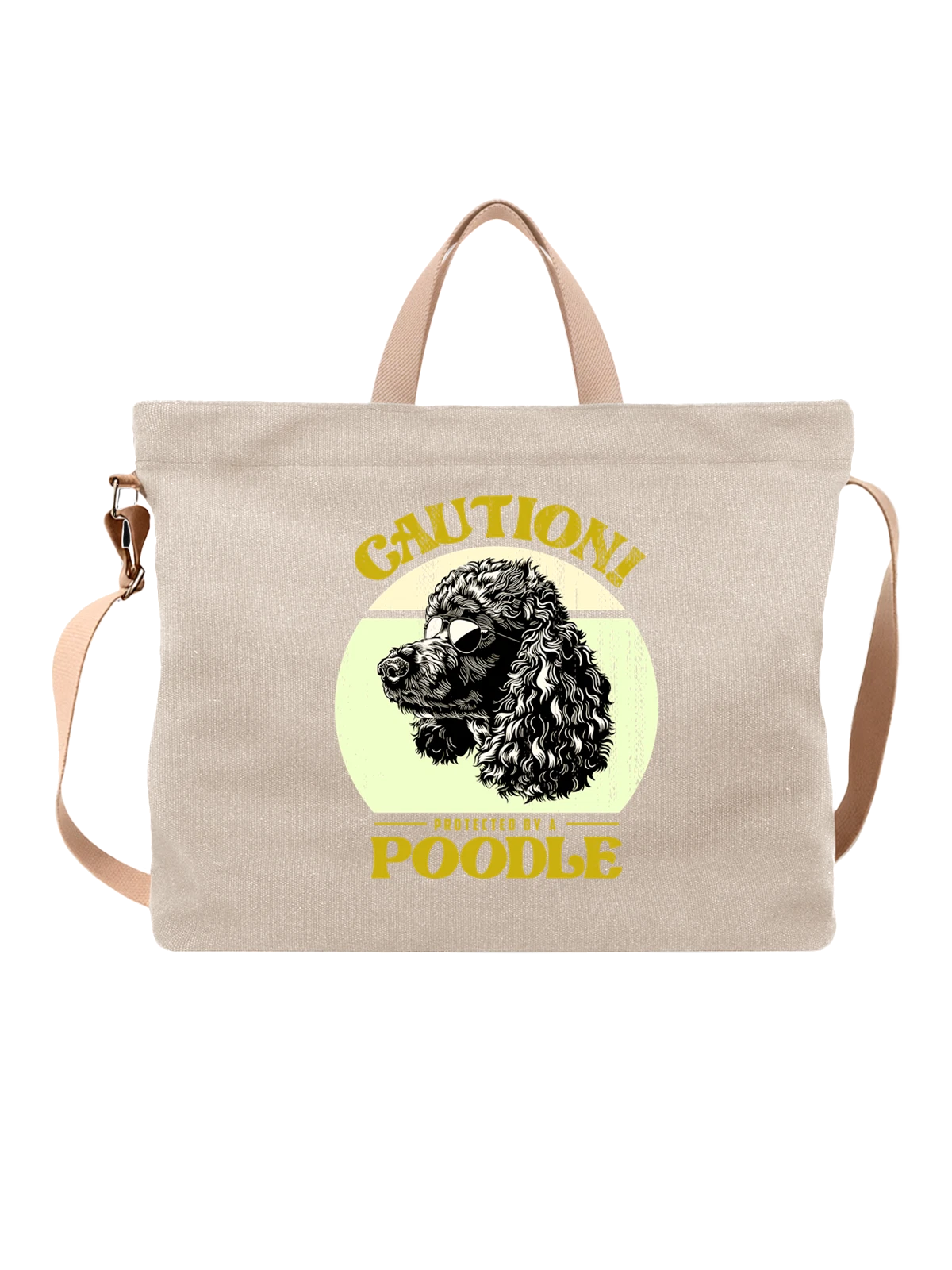 Сумка Пудель белая с принтом — кинология — Белая, фото 1