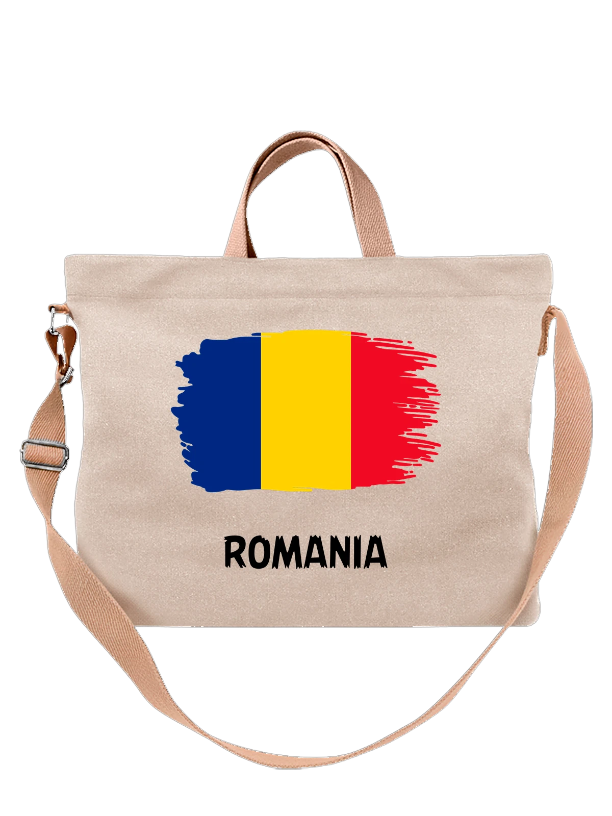Сумка с флагом Румыния Romania белая с принтом — национальная символика — Белая, фото 1