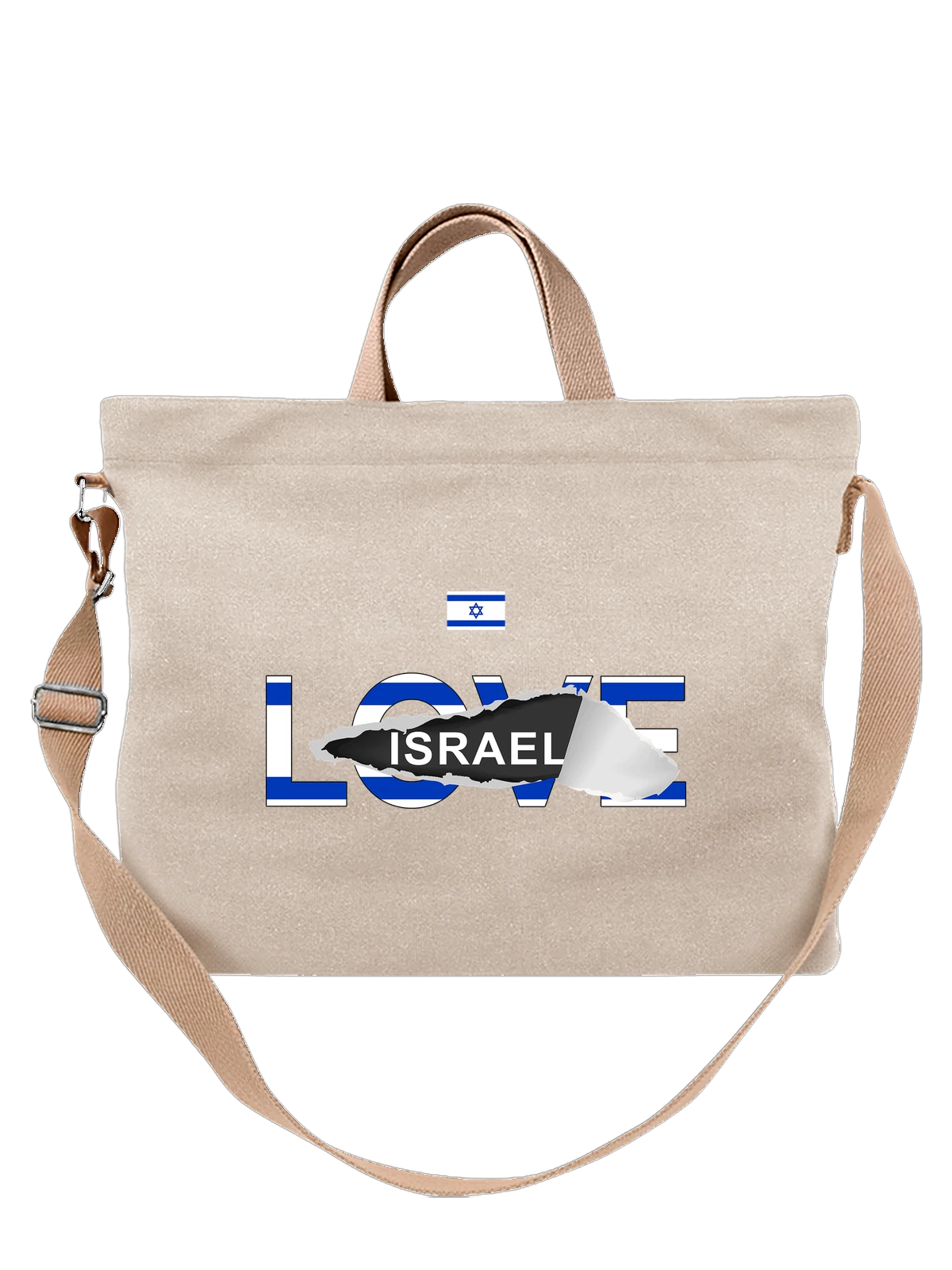 Сумка Флаг Израиля Israel белая с принтом — национальная символика — Белая, фото 1