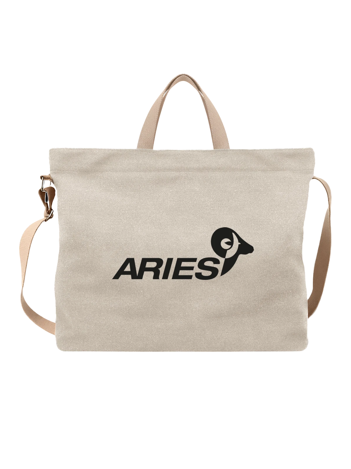 Сумка Aries белая с принтом — автомобильный логотип — Белая, фото 1