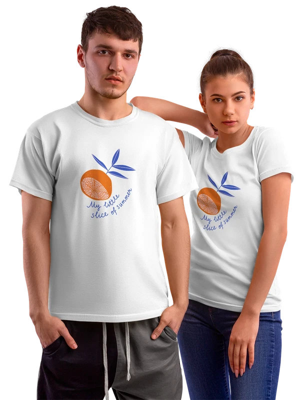 Футболка лимон slice of summer — Белая, фото 1