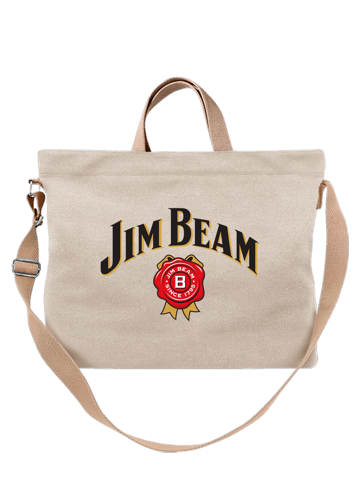 Сумка Jim Beam белая с принтом — семейная винокурня — Белая, фото 1