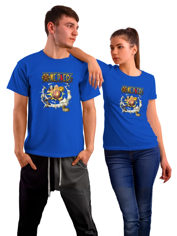 Футболка Усопп One Piece с рогаткой и логотипом — Синяя, фото 1