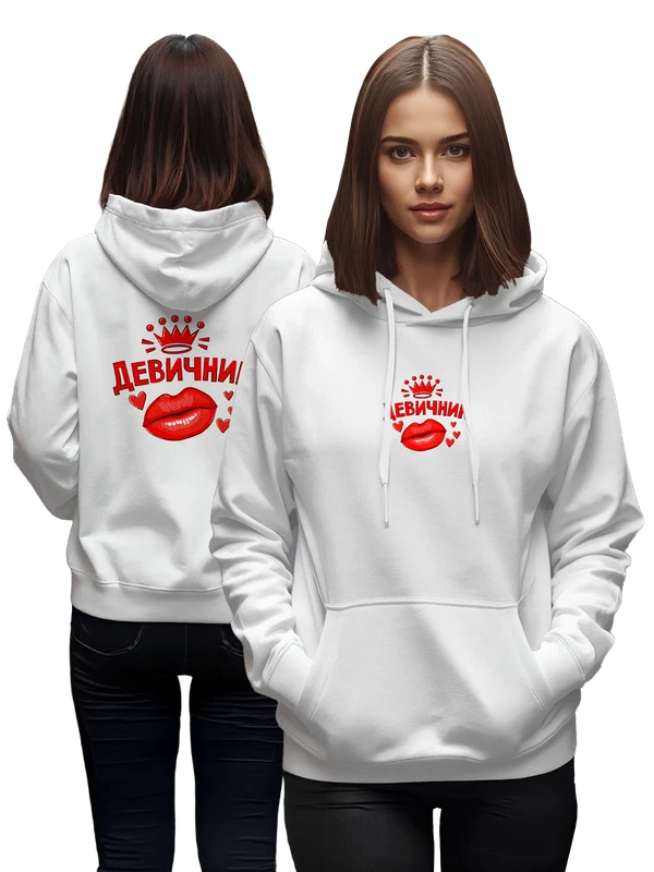 Худи на девичник с короной — Белая, фото 1