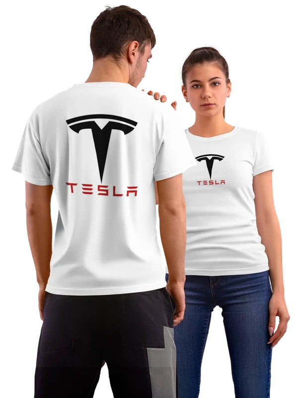 Футболка Tesla — Белая, фото 1