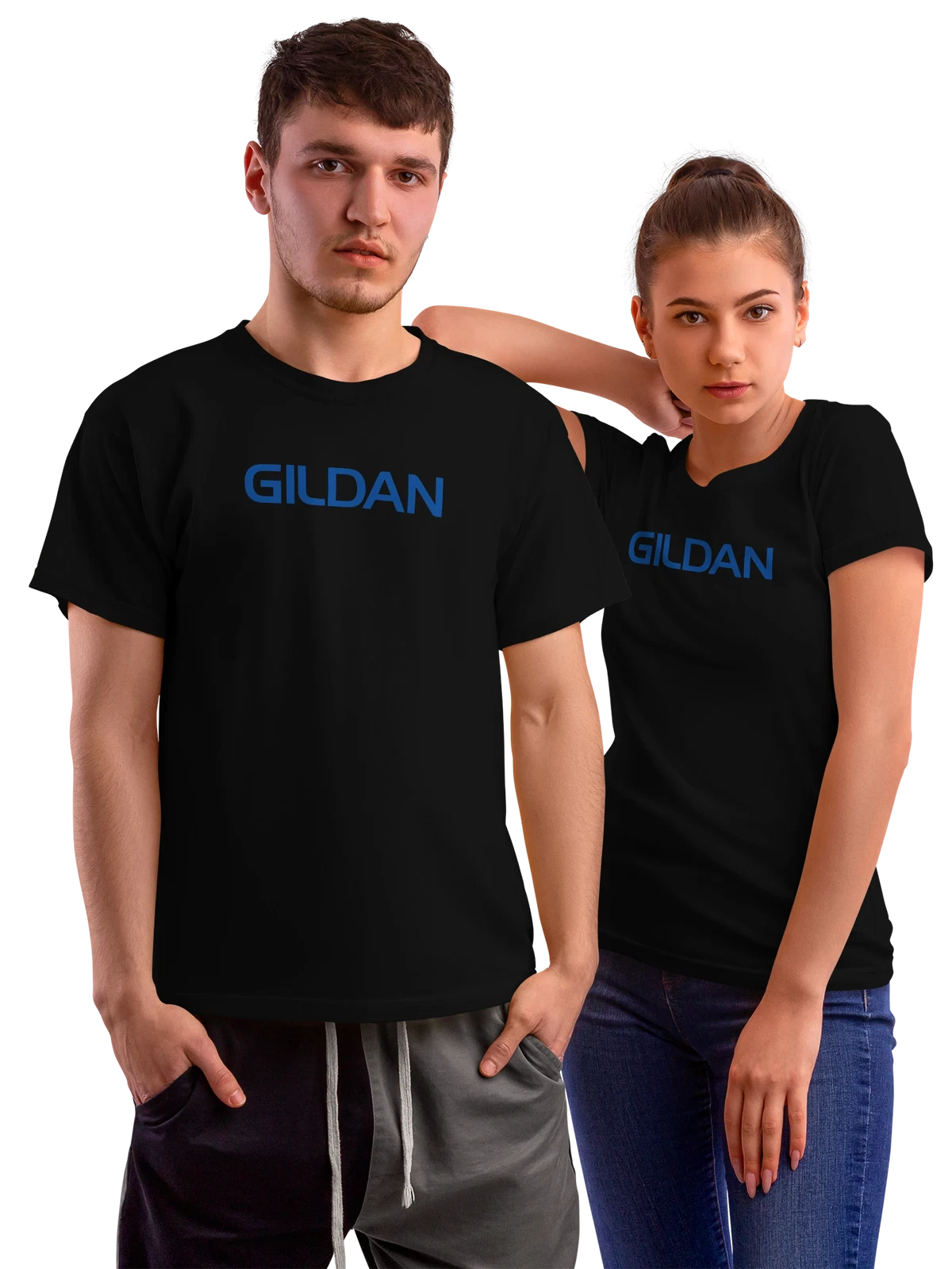 Футболка Gildan чёрная с принтом — текстиль для печати — Чёрная, фото 1