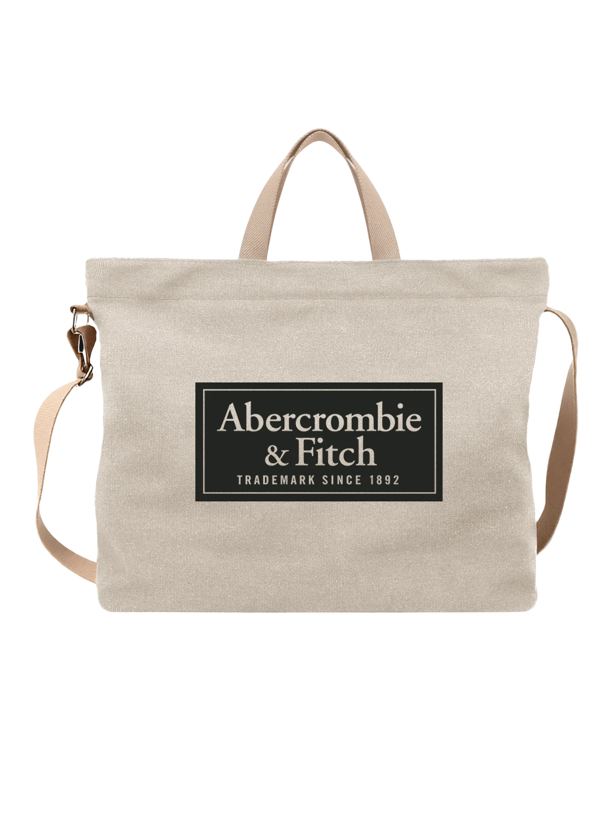 Сумка Abercrombie белая с принтом — монохромный принт — Белая, фото 1