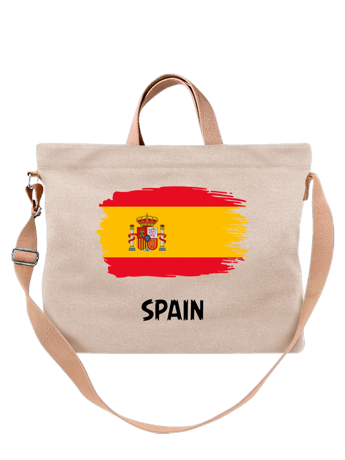 Сумка C флагом Испания Spain белая с принтом — патриотический принт — Белая, фото 1