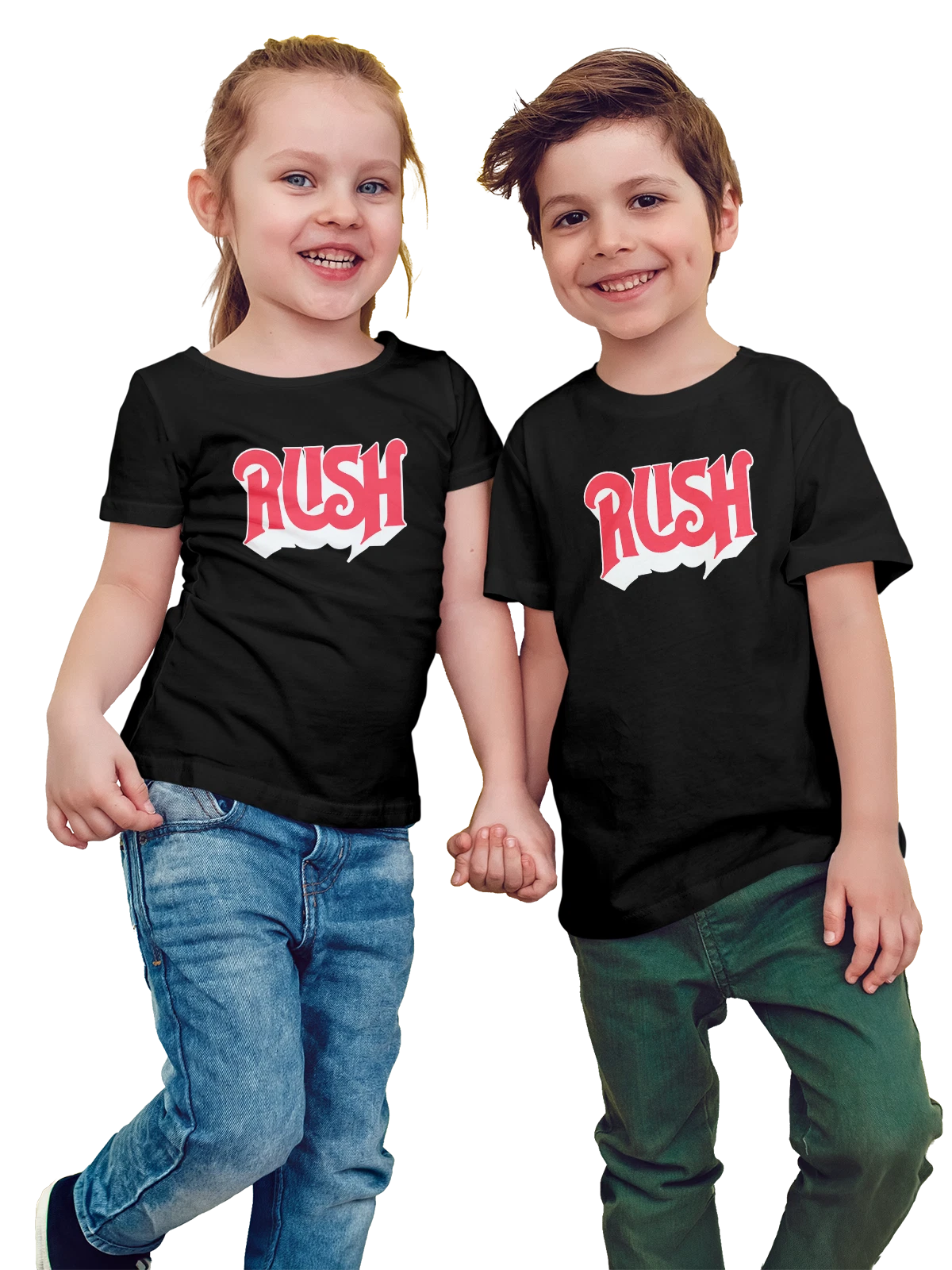 Футболка детская Rush чёрная с принтом — принт для меломана — Чёрная, фото 1