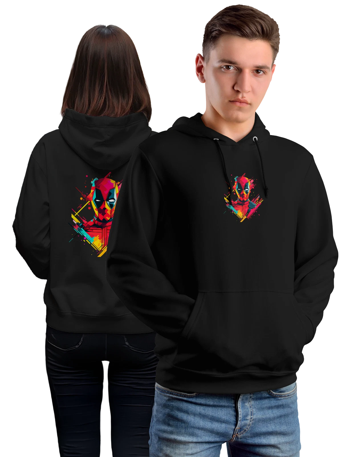 Худи Дэдпул Deadpool арт чёрное с принтом — герой фильма — Чёрная, фото 1