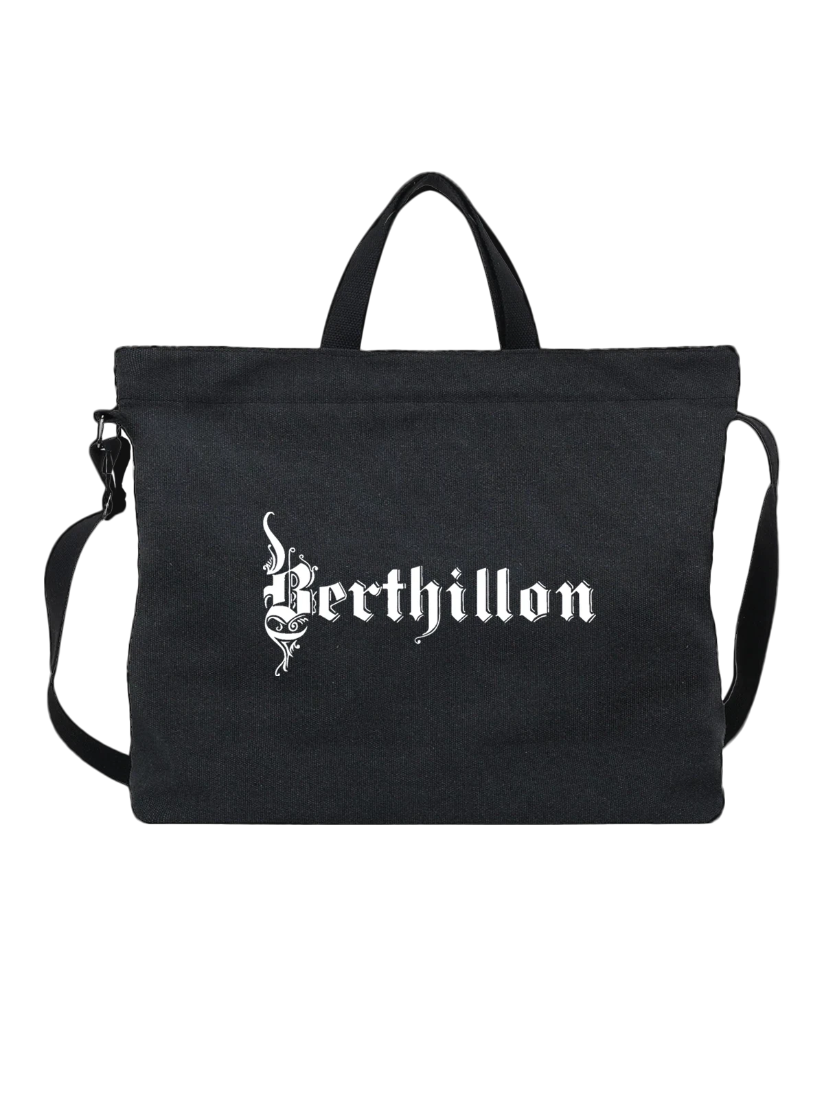 Сумка Berthillon чёрная с принтом — современная айдентика — Чёрная, фото 1