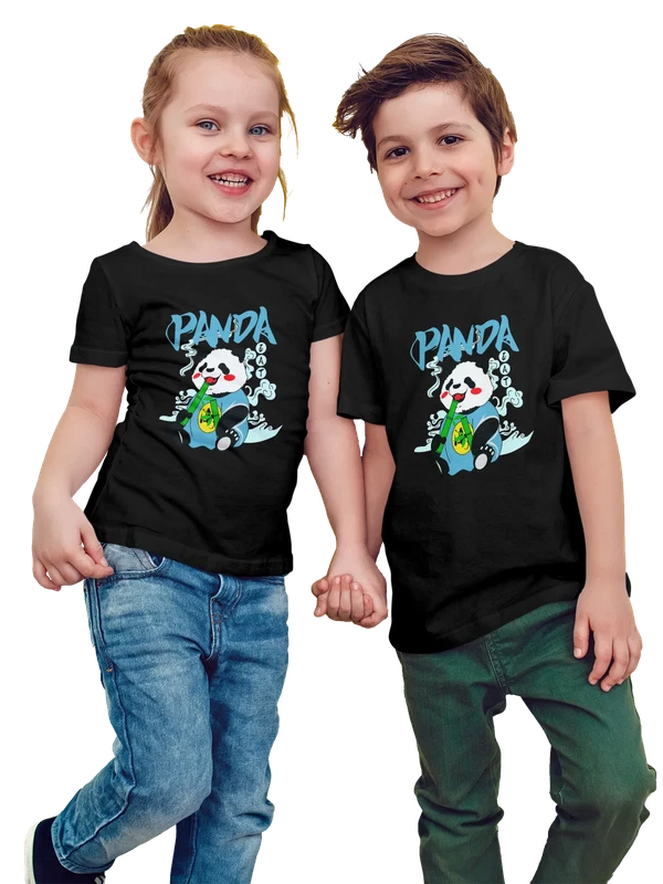 Футболка панда panda — Чёрная, фото 1