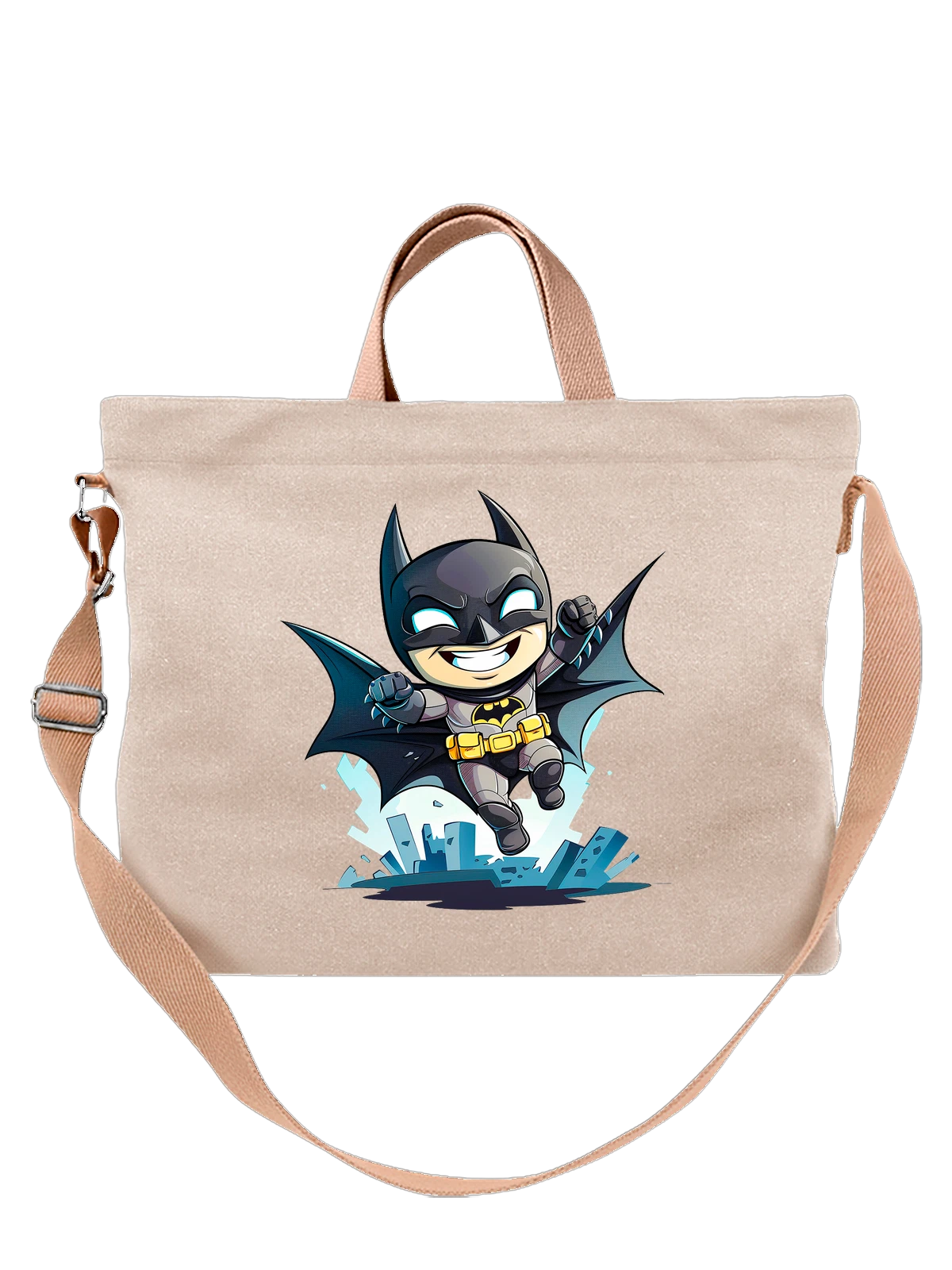 Сумка Бэтмен Batman белая с принтом — подарок любителю комиксов — Белая, фото 1