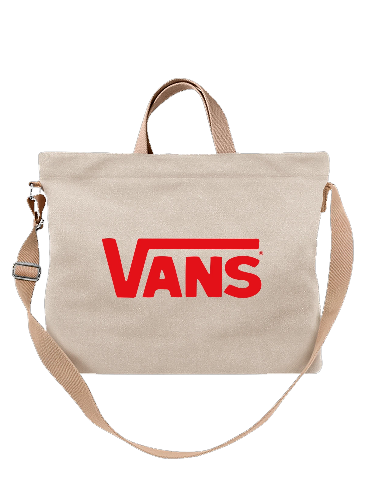 Сумка Vans белая с принтом — лаконичная типографика — Белая, фото 1