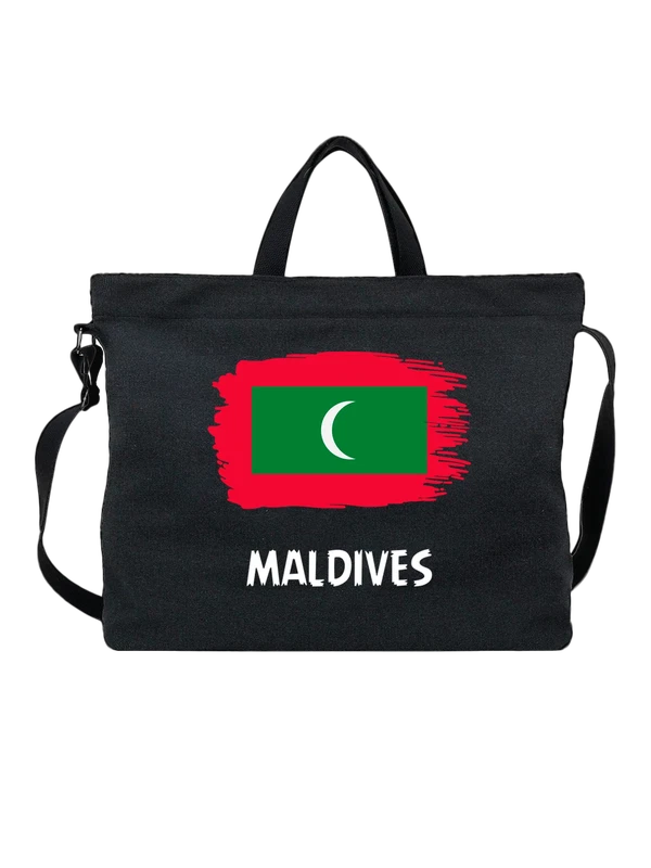 Сумка с флагом Мальдивы Maldives — Чёрная, фото 1