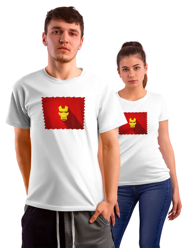 Футболка минимализм Железный человек — Белая, фото 1