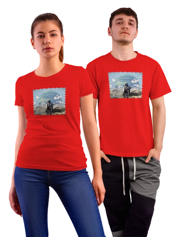 Футболка Игра No Mans Sky Worlds Part II 2025 — Красная, фото 1