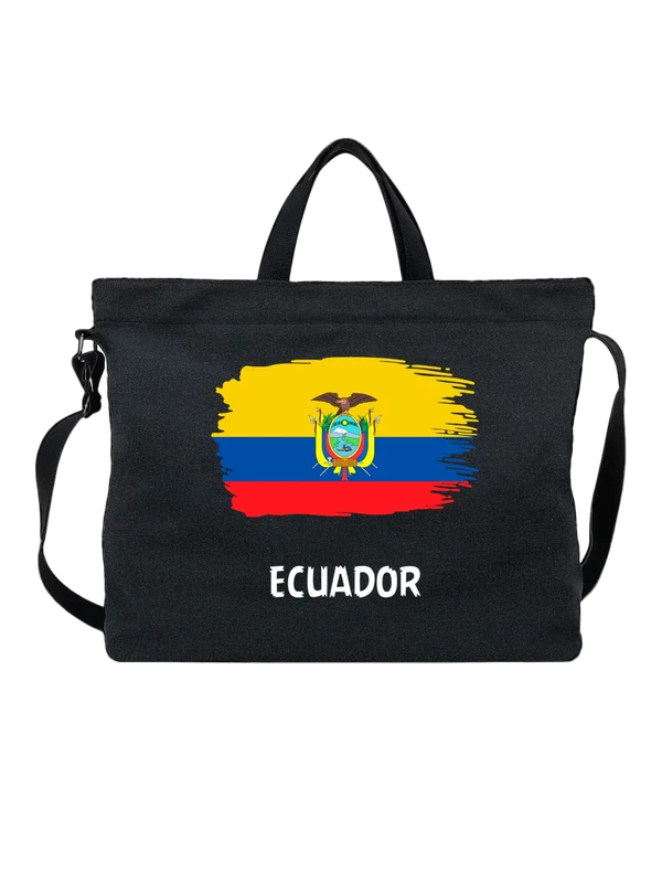 Сумка c флагом Эквадор Ecuador — Чёрная, фото 1