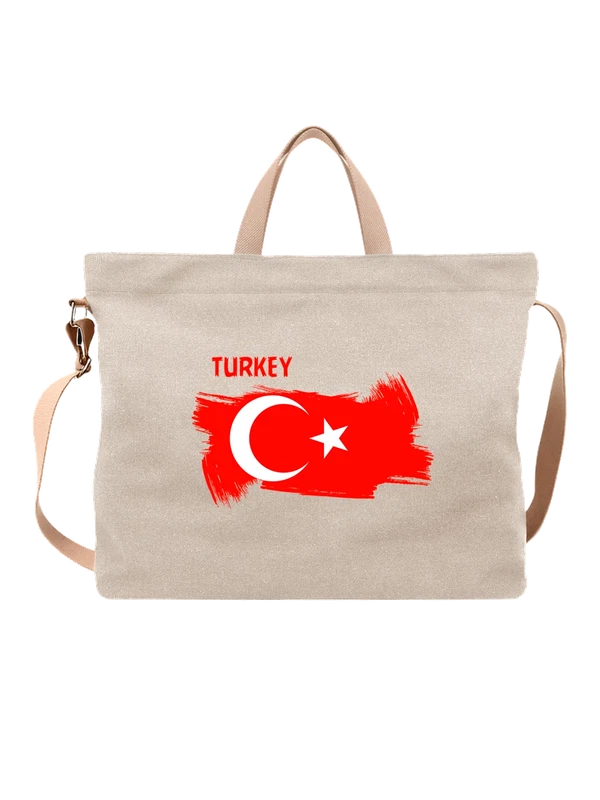 Сумка флаг Турции Turkey — Белая, фото 1