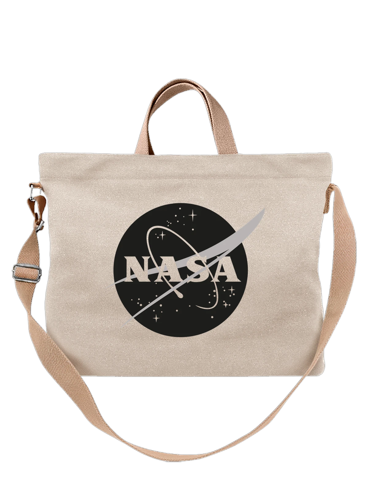 Сумка NASA белая с принтом — исследование Вселенной — Белая, фото 1