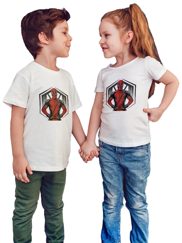 Футболка Дэдпул Deadpool Marvel антигерой комиксы — Белая, фото 1