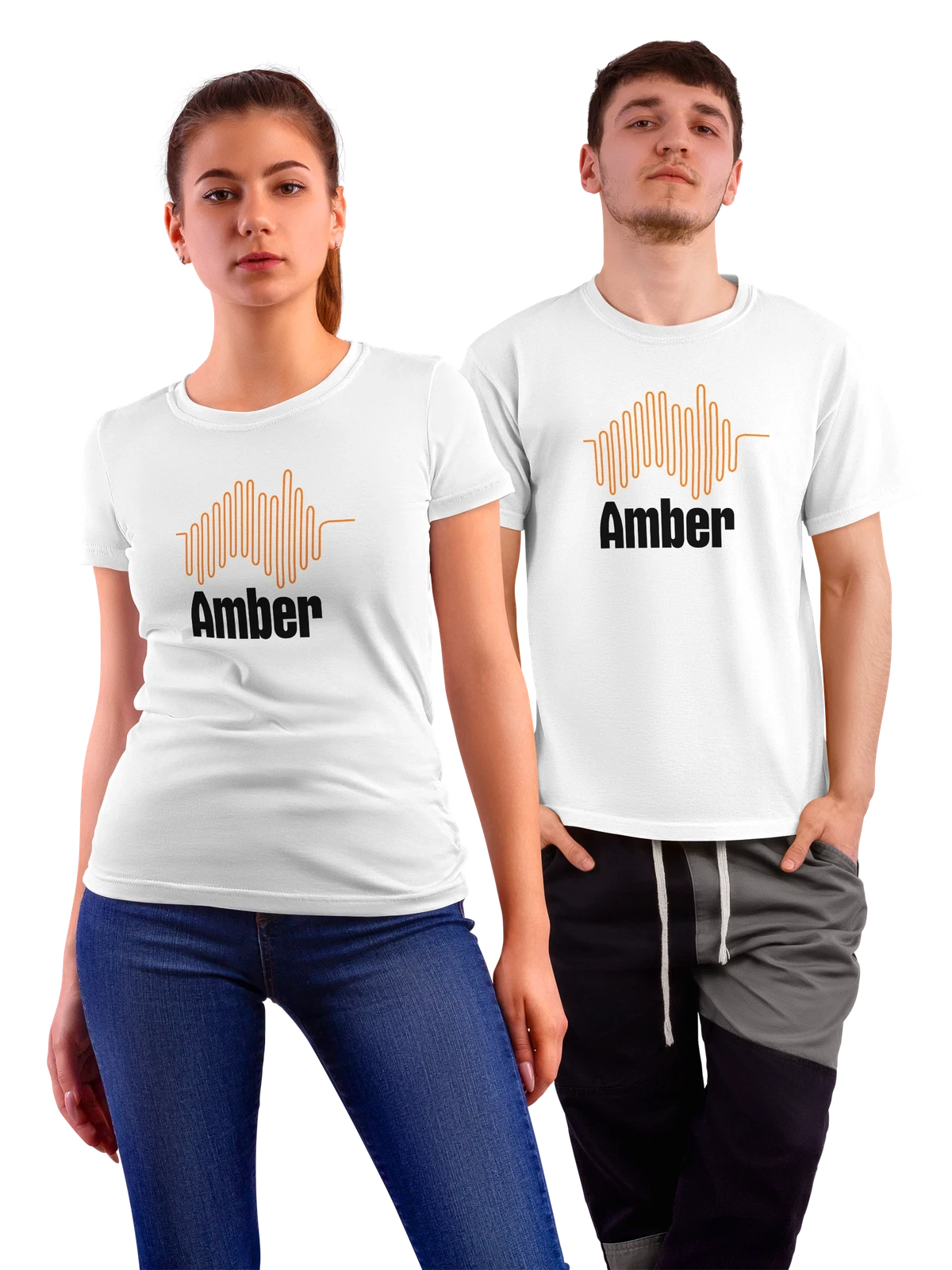 Футболка Amber белая с принтом — музыка и аудио — Белая, фото 1