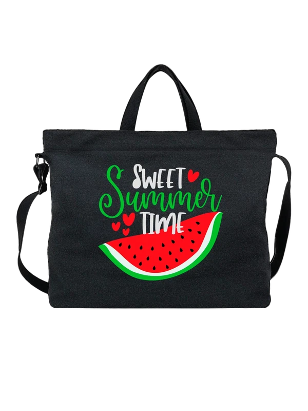 Сумка с арбузом sweet summer time — Чёрная, фото 1