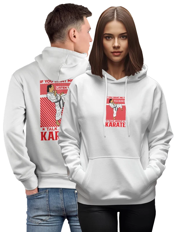 Худи с каратистом karate — Белая, фото 1