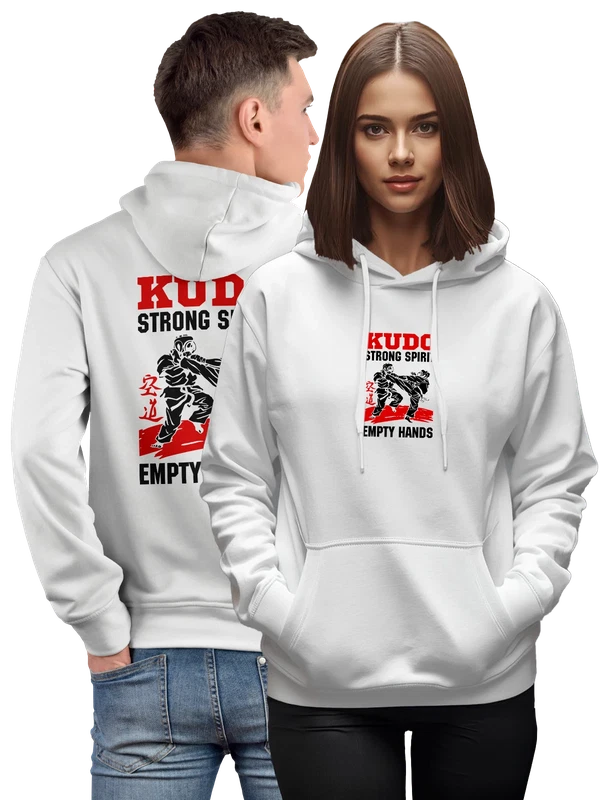 Худи с бойцами kudo — Белая, фото 1