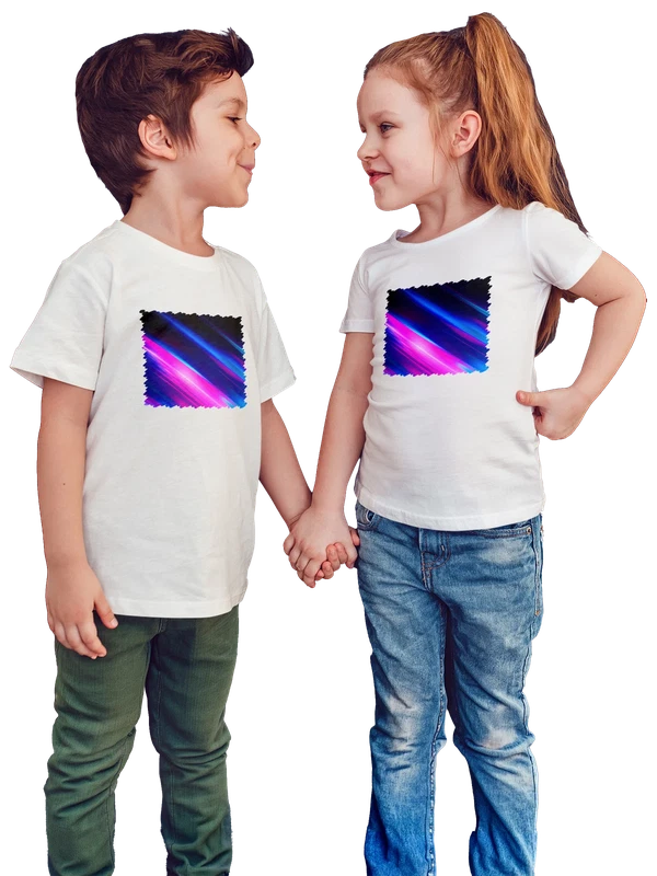 Футболка абстракция фон Bifrost — Белая, фото 1