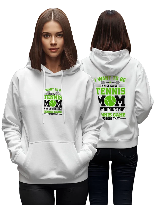 Худи теннис a nice sweet tennis mom — Белая, фото 1