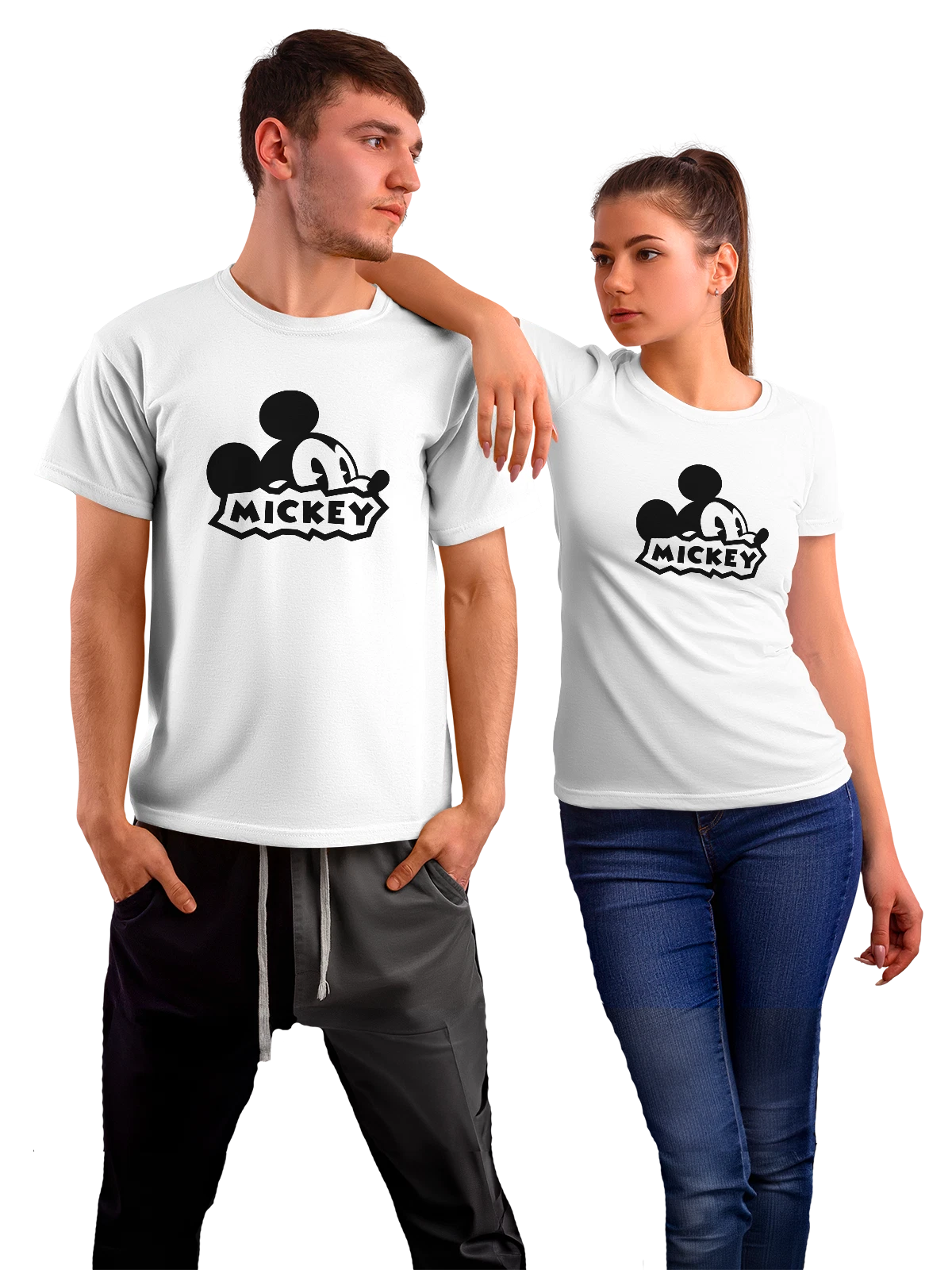 Футболка Mickey Mouse Микки Маус персонаж белая с принтом — Disney персонаж — Белая, фото 1