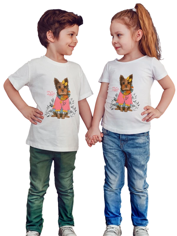 Футболка йоркширский терьер — Белая, фото 1