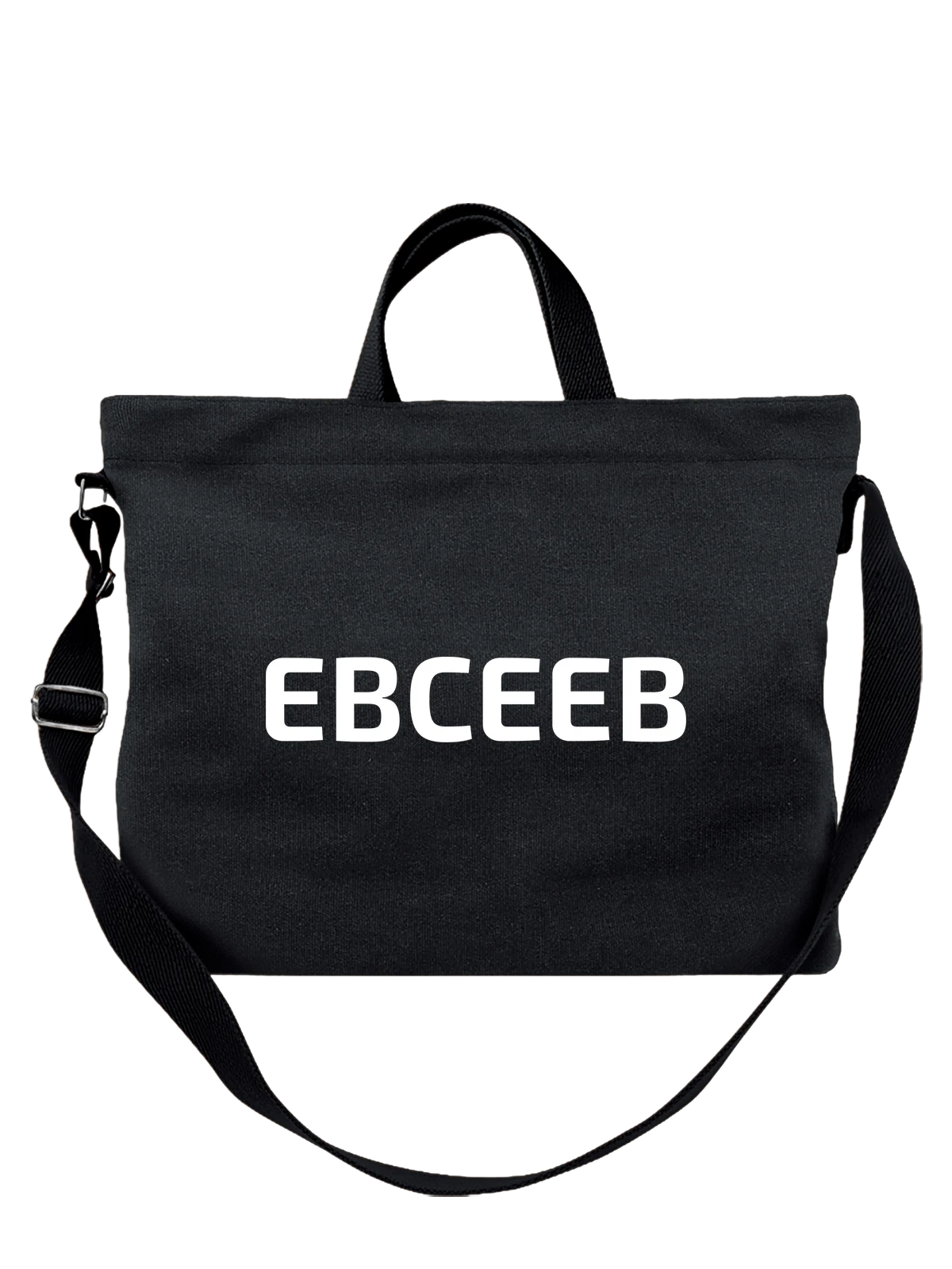 Сумка чёрная с принтом с фамилией Евсеев — индивидуальная надпись — Чёрная, фото 1