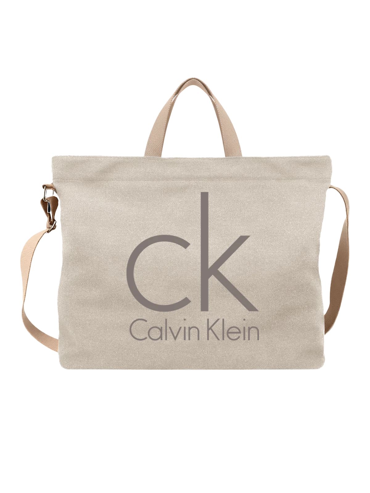 Сумка Calvin Klein белая с принтом — светлый монохромный принт — Белая, фото 1