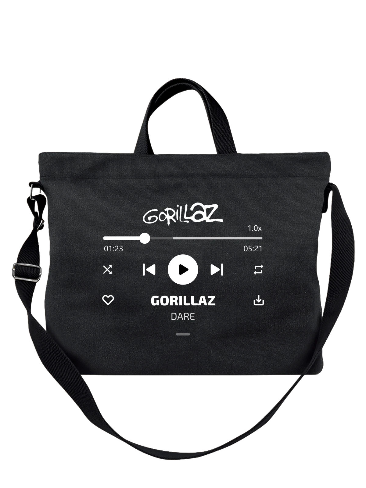 Сумка Gorillaz Dare чёрная с принтом — футболка подростку — Чёрная, фото 1