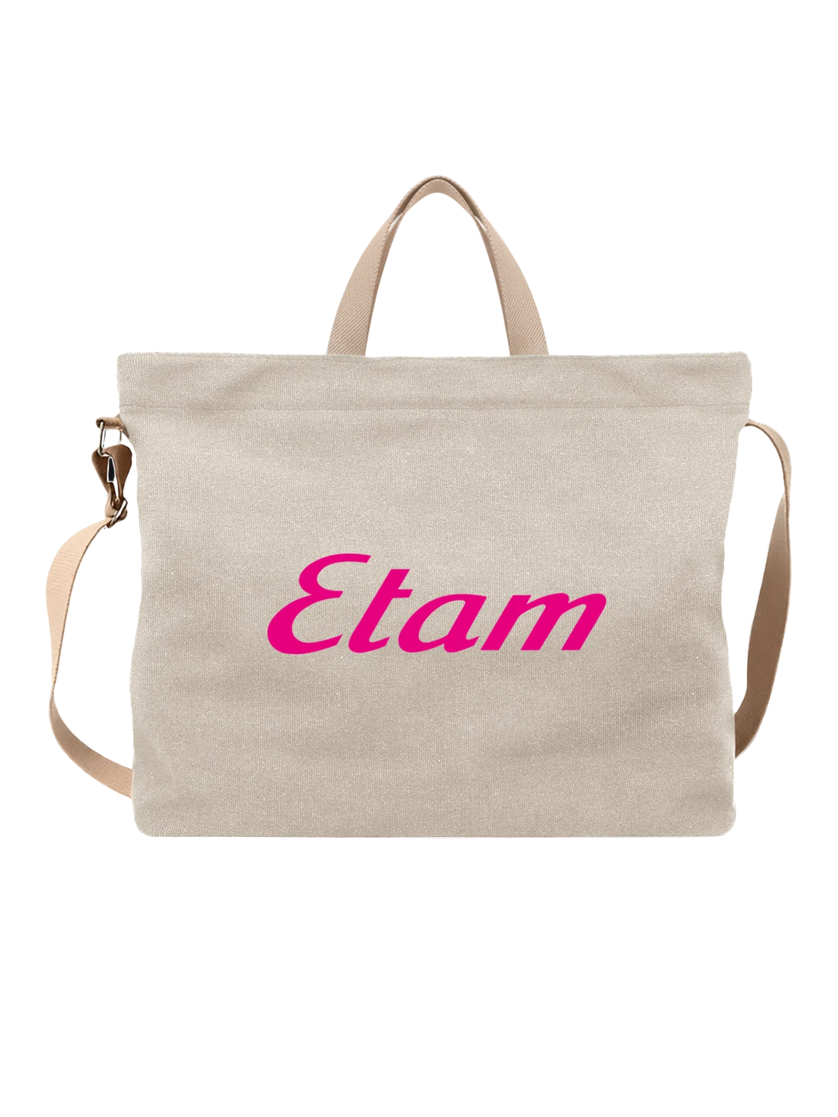 Сумка Etam белая с принтом — парижская мода — Белая, фото 1